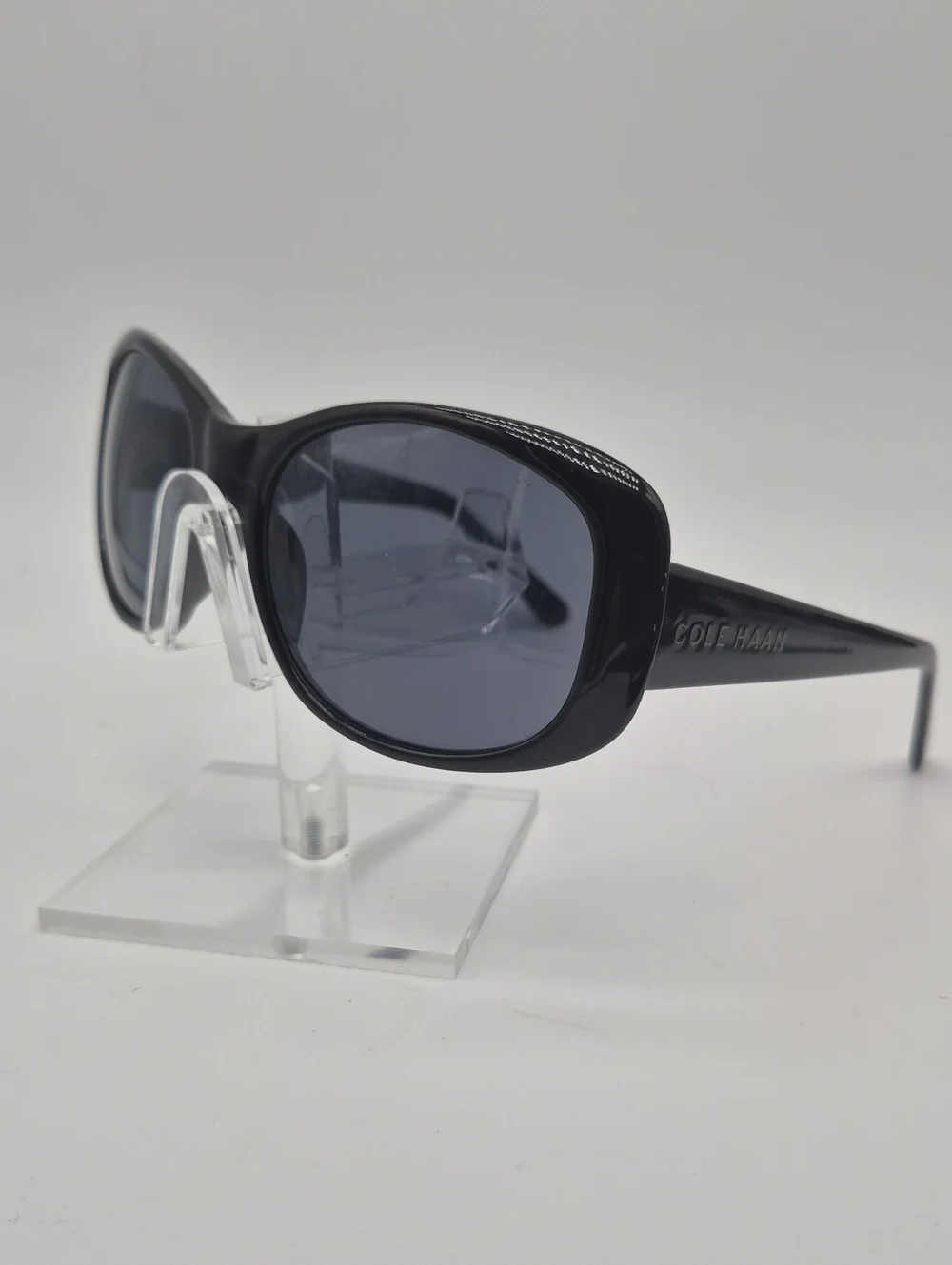 Cole Haan Women's Black Oval Sunglasses